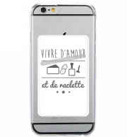 Porte Carte adhésif pour smartphone Vivre damour et de raclette