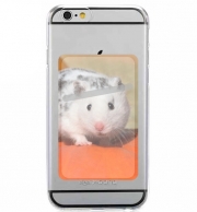 Porte Carte adhésif pour smartphone Hamster dalmatien blanc tacheté de noir