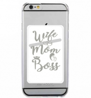 Porte Carte adhésif pour smartphone Wife Mom Boss