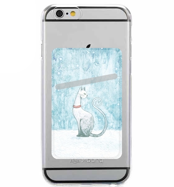 Porte Carte adhésif pour smartphone Winter Cat