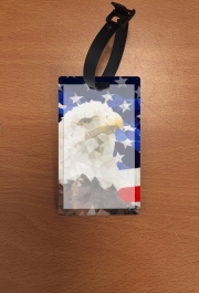 Attache adresse pour bagage American Eagle and Flag