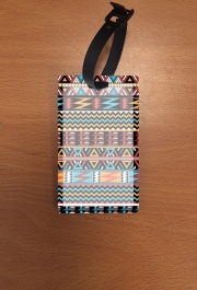 Attache adresse pour bagage aztec pattern red Tribal
