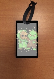Attache adresse pour bagage Baby Groot and Grinch Christmas