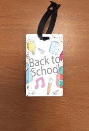 Attache adresse pour bagage Back to school background drawing