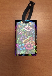 Attache adresse pour bagage FLOWER Crystal