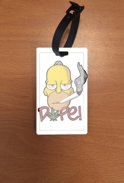 Attache adresse pour bagage Homer Dope Weed Smoking Cannabis
