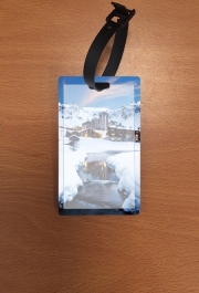 Attache adresse pour bagage Llandscape and ski resort in french alpes tignes