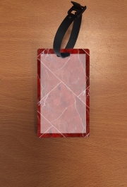 Attache adresse pour bagage Minimal Marble Red
