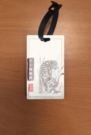 Attache adresse pour bagage Tiger Japan Watercolor Art