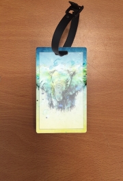 Attache adresse pour bagage watercolor elephant