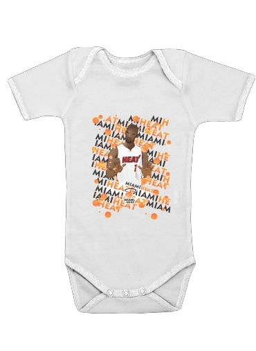 Body Bébé manche courte Basketball Stars: Chris Bosh - Miami Heat