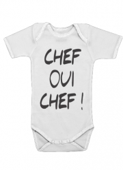 Body Bébé manche courte Chef Oui Chef humour
