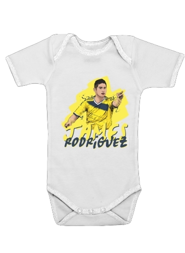 Body Bébé manche courte Football Stars: James Rodriguez - Colombia