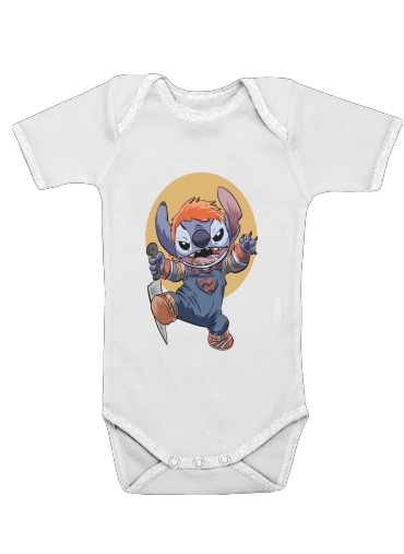 Body Bébé manche courte Stitch X Chucky Halloween