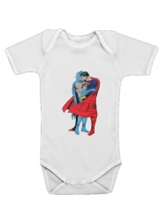 Body Bébé manche courte Superman And Batman Kissing For Equality