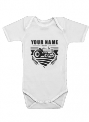 Body Bébé manche courte Tracteur Logo personnalisable prénom date de naissance