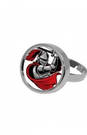Bague Knight with red cap