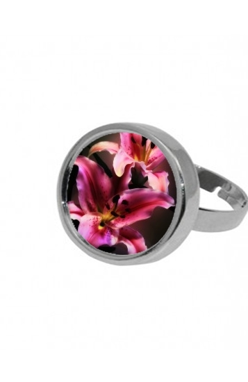Bague Painting Pink Stargazer Lily