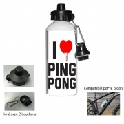 Gourde vélo I love Ping Pong