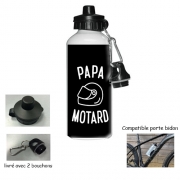 Gourde vélo Papa Motard Moto Passion