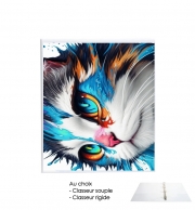 Classeur Rigide Eyes Cat Watercolor