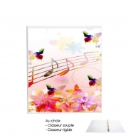 Classeur Rigide Notes de musique Papillon colorés