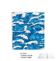 Classeur Rigide Storm waves seamless pattern ocean