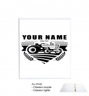 Classeur Rigide Tracteur Logo personnalisable prénom date de naissance
