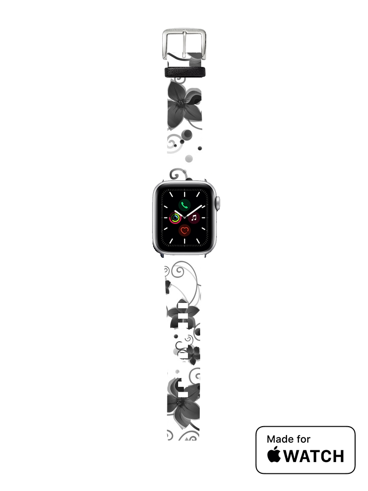 Bracelet pour Apple Watch Black Flower