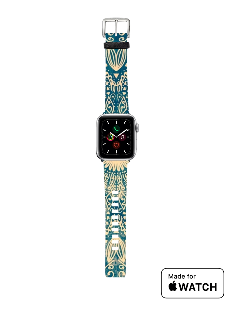 Bracelet pour Apple Watch Blue Organic boho mandala