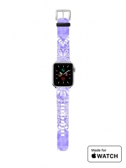 Bracelet pour Apple Watch Bohemian Flower Mandala in purple