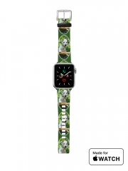 Bracelet pour Apple Watch chiot dalmatien dans un panier