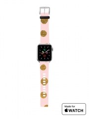 Bracelet pour Apple Watch Golden Dots And Pink