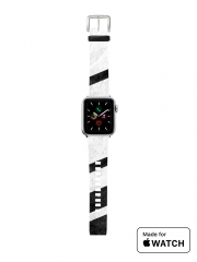 Bracelet pour Apple Watch effet marbre blanc