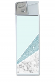 Briquet Initiale Marble and Glitter Blue