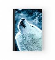 Cahier A howling wolf in the rain