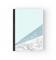Cahier Initiale Marble and Glitter Blue