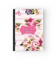 Cahier Pink floral Marinière - Love You Mom