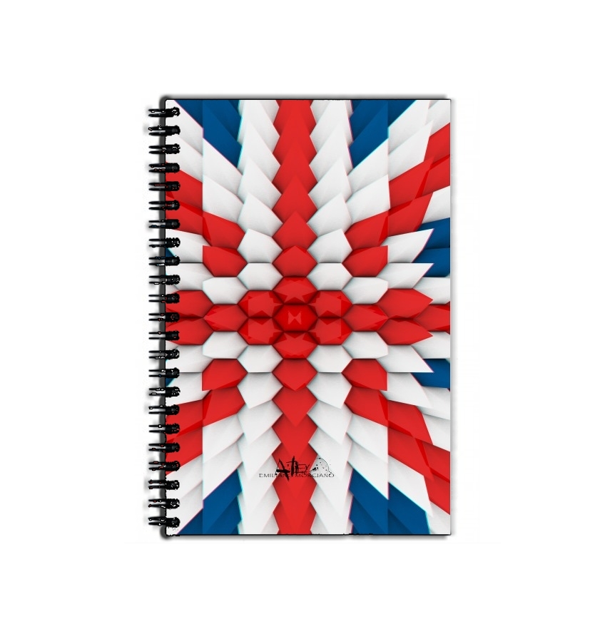 Cahier de texte 3D Poly Union Jack London flag