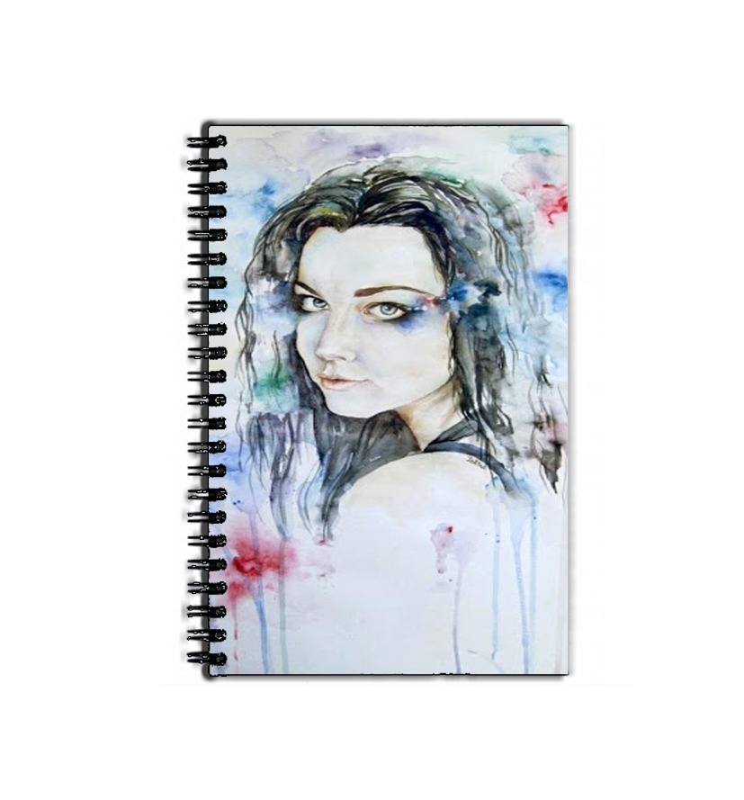 Cahier de texte Amy Lee Evanescence watercolor art