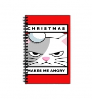 Cahier de texte Christmas makes me Angry cat