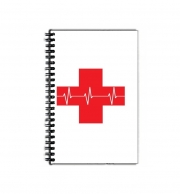 Cahier de texte Croix de secourisme EKG Heartbeat