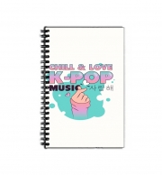Cahier de texte Hand Drawn Finger Heart Chill Love Music Kpop