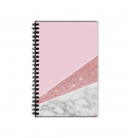 Cahier de texte Initiale Marble and Glitter Pink