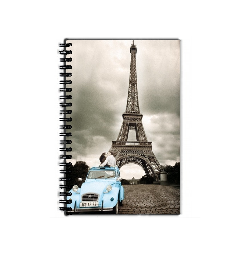 Cahier de texte Romance à Paris sous la Tour Eiffel