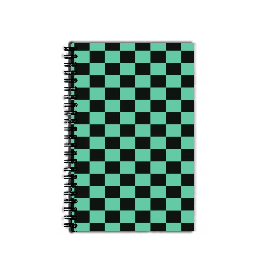 Cahier de texte Tanjiro Pattern Green Square