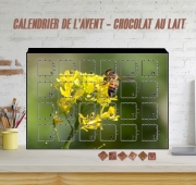 Calendrier de l'avent A bee in the yellow mustard flowers