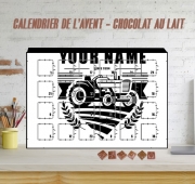 Calendrier de l'avent Tracteur Logo personnalisable prénom date de naissance