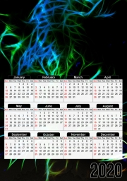Calendrier Abstract neon Leopard