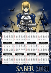 Calendrier Fate Zero Fate stay Night Saber King Of Knights
